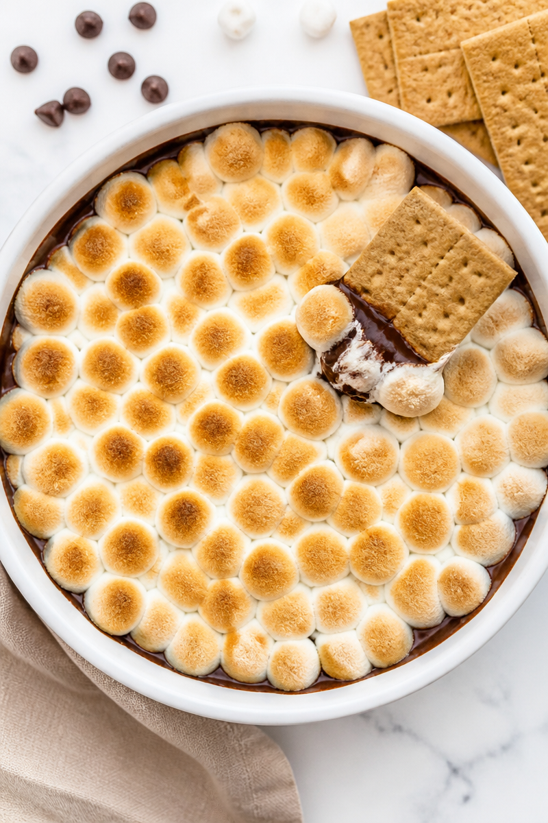 Skillet Smore Dip Chocolate Graham