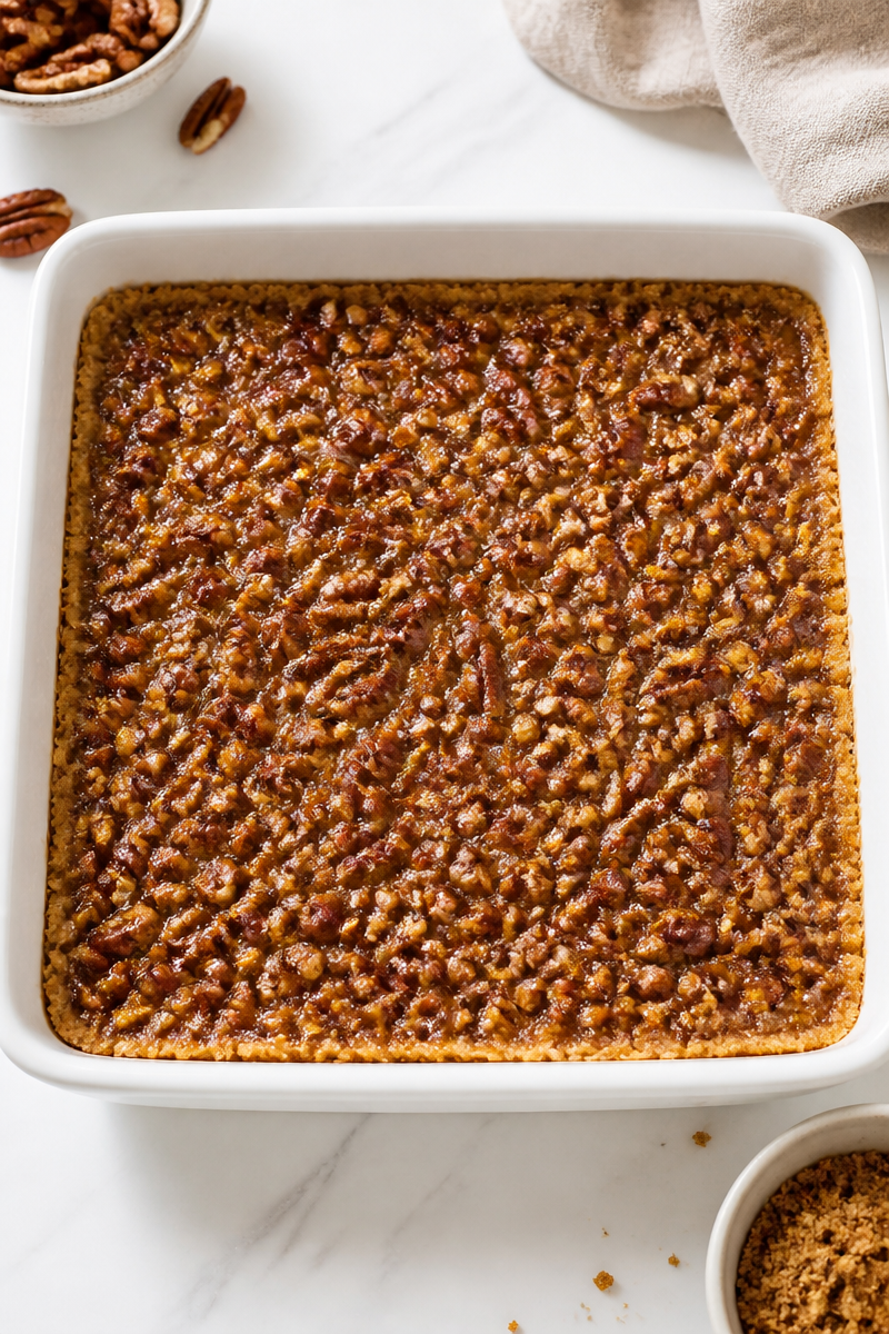 Pecan Pie Bar Shortbread Crust
