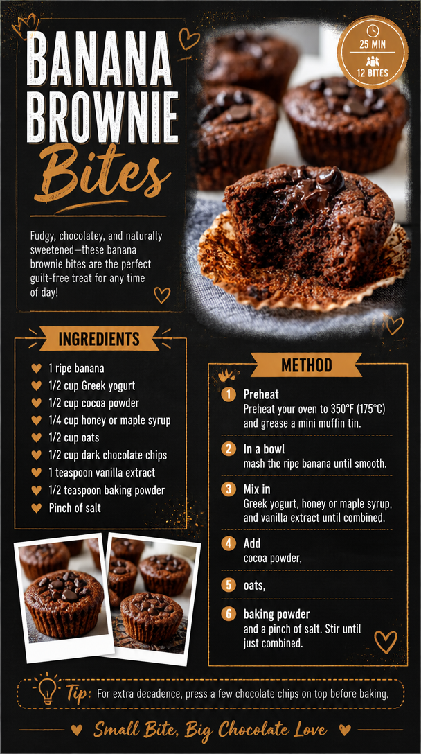 Banana Brownie Bites