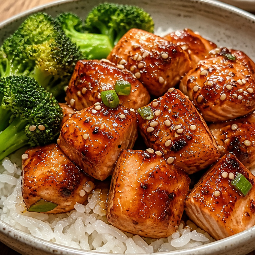 Crispy Orange Salmon Bowls