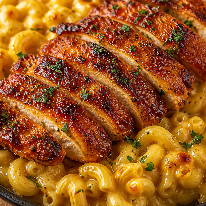 Crispy Honey Pepper Chicken Mac and Cheese