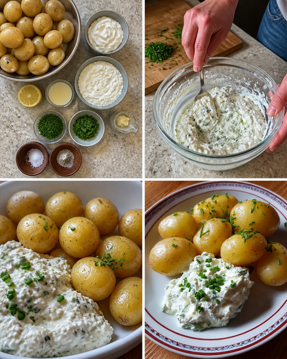 Pellkartoffeln mit Quark