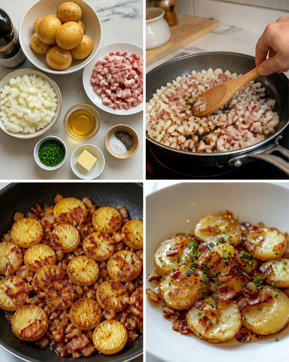 Authentic German Bratkartoffeln (Pan-Fried Potatoes)