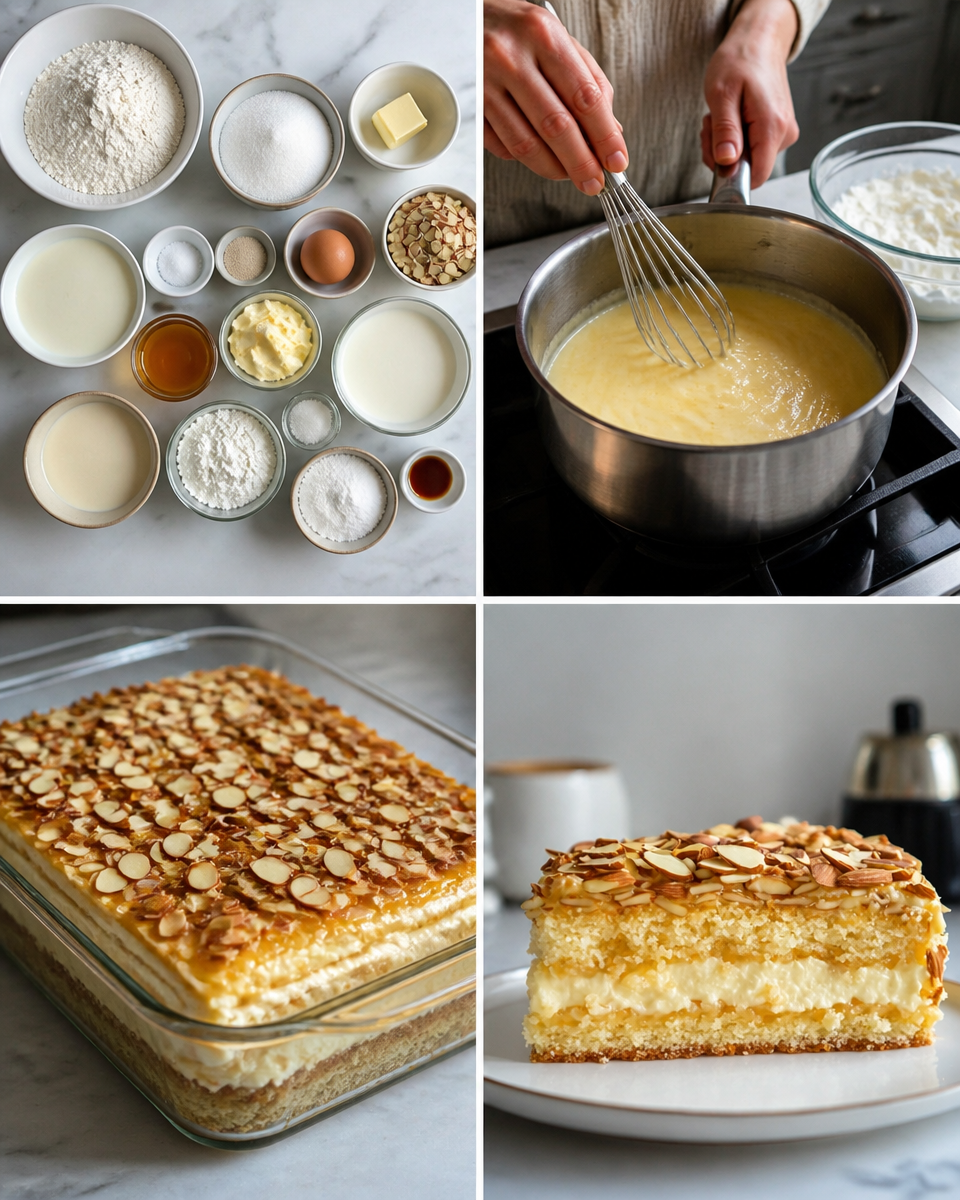 German Bee Sting Cake (Bienenstich Kuchen)