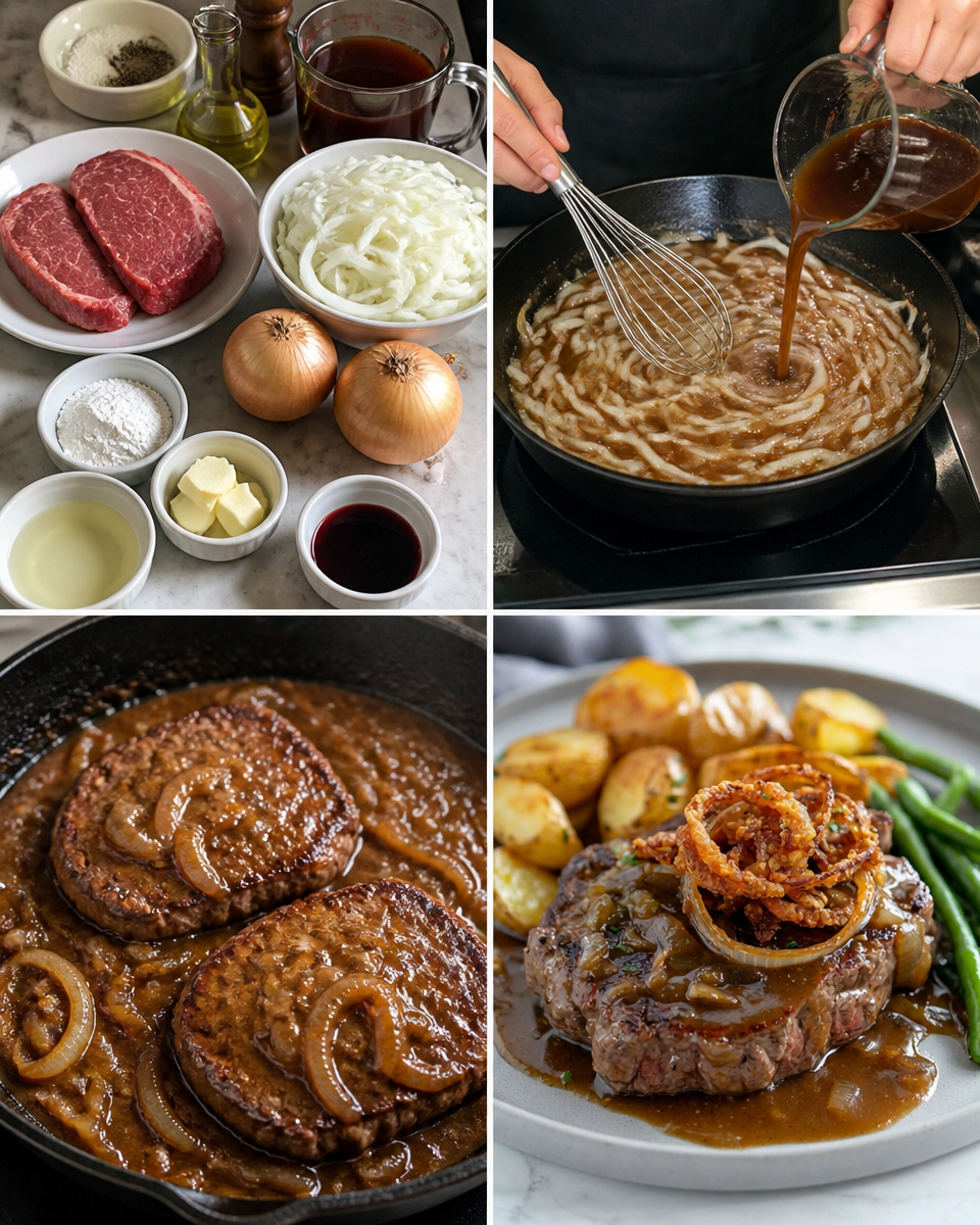 Traditional Zwiebelrostbraten (German Onion Beef Roast)