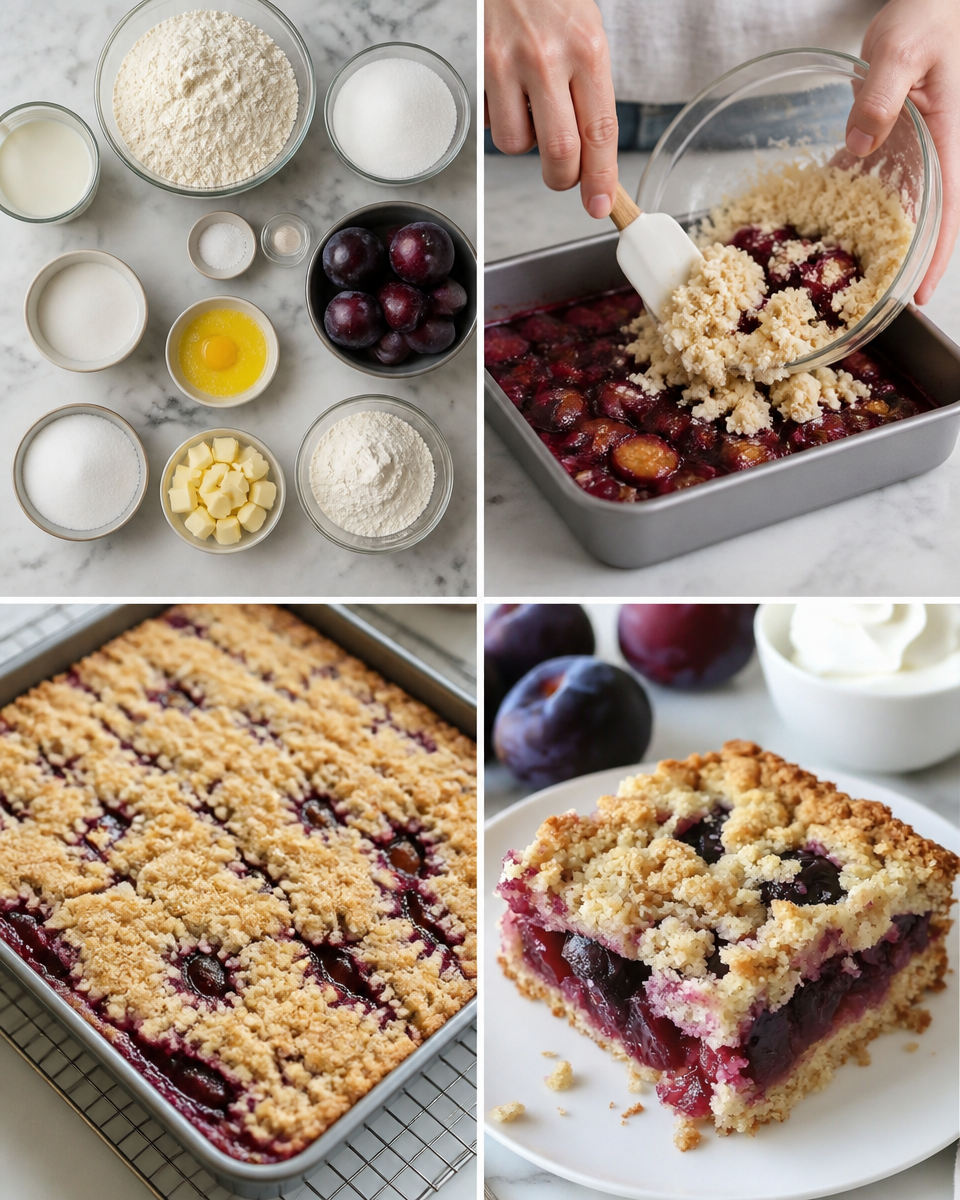 Traditional German Plum Cake (Zwetschgenkuchen)