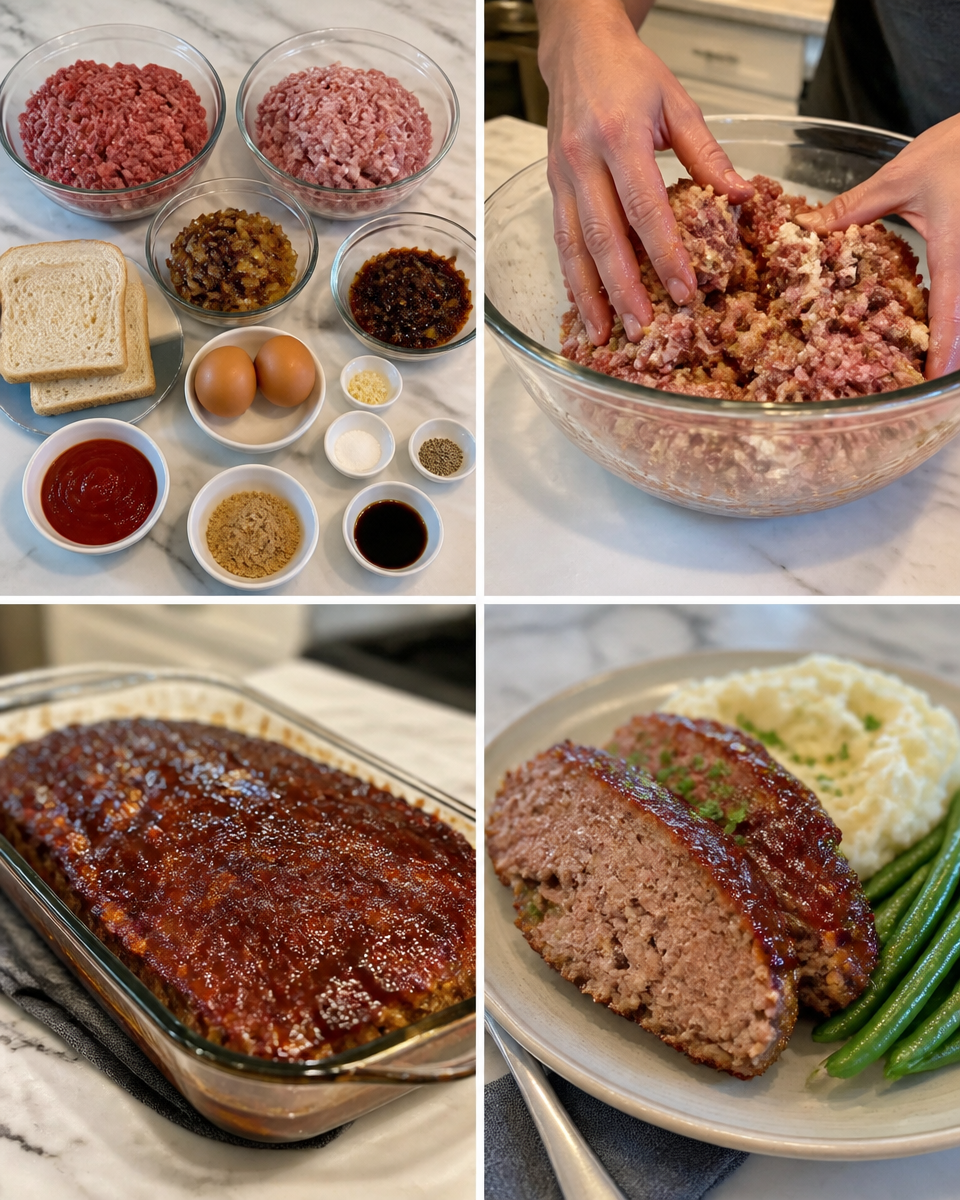 Traditional German Meatloaf (Hackbraten)