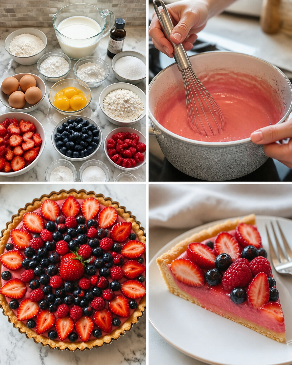 Creamy German Fruit Flan (Obsttorte)