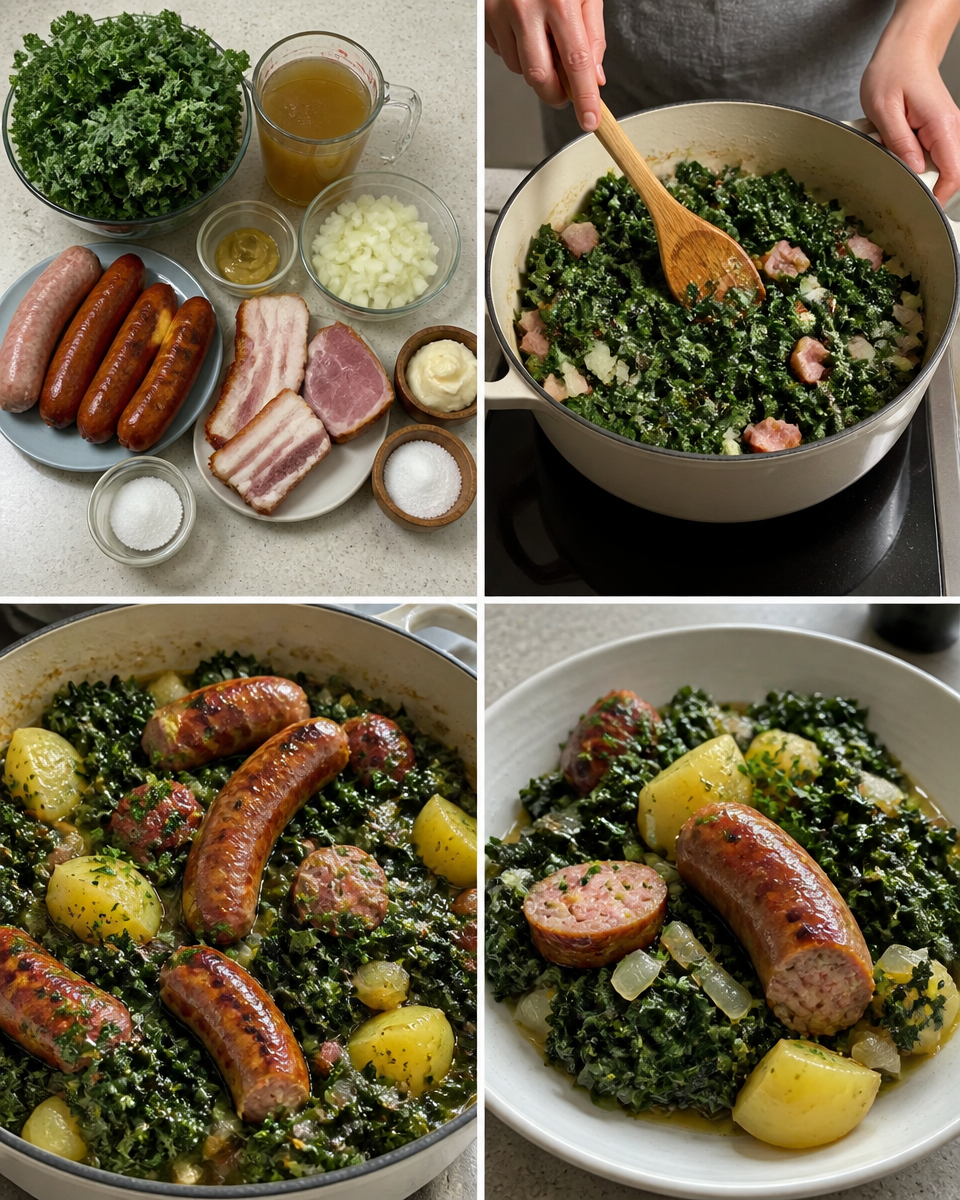 Authentic Grünkohl mit Pinkel (German Kale & Sausage Recipe)