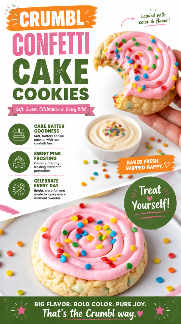 Crumbl Confetti Cake Cookies 2 Crumbl Confetti Cake Cookies