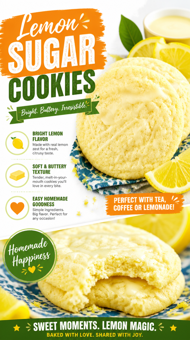 Lemon Sugar Cookies 2 Lemon Sugar Cookies