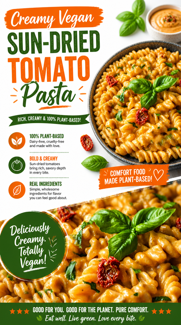 Creamy Vegan Sun-Dried Tomato Pasta
