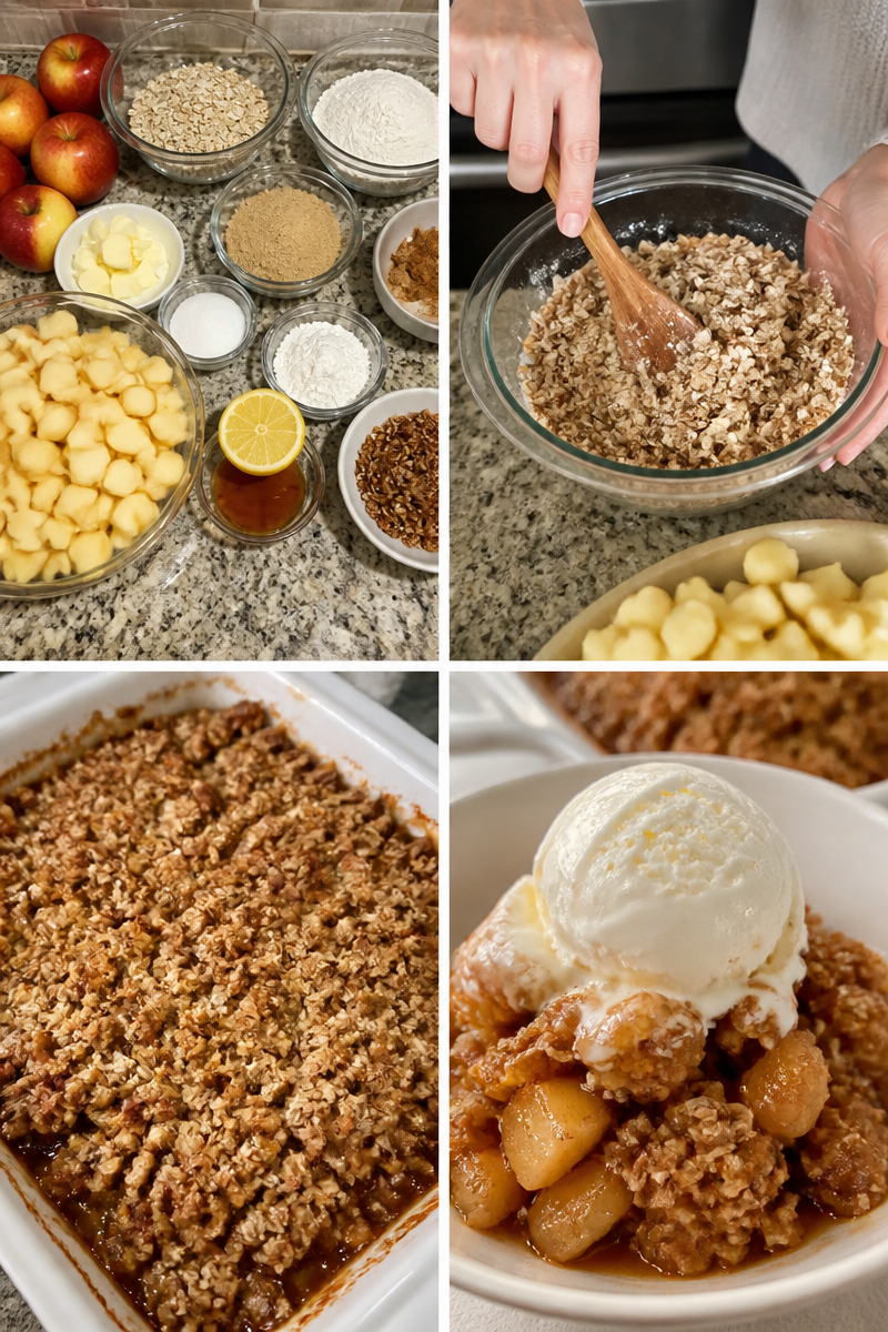 Easy Apple Crisp Recipe with a Perfect Crispy Oat Topping apple crisp Easy Apple Crisp Recipe with a Perfect Crispy Oat Topping | Thanksgiving desserts apple crisp, Fall dessert recipes apple crisp, Old fashioned apple crisp