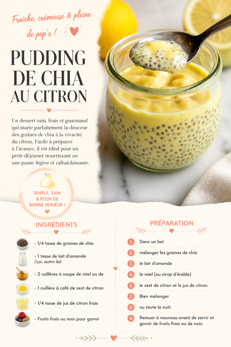 Pudding de Chia au Citron