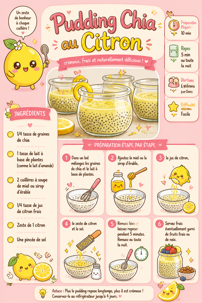 Pudding Chia au Citron