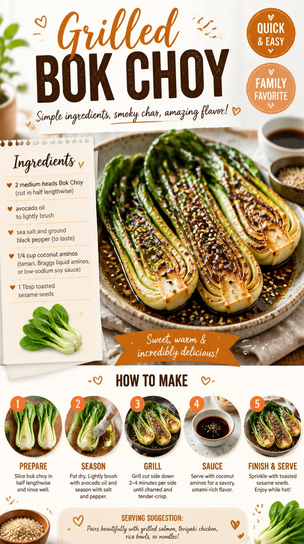 Grilled Bok Choy