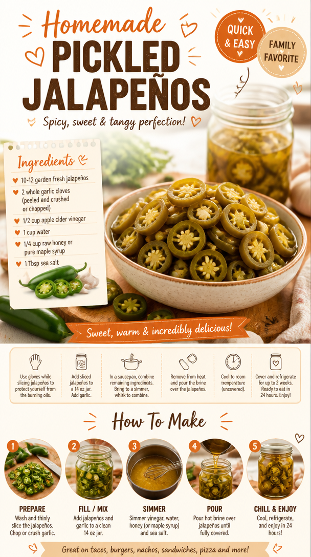 Homemade Pickled Jalapeños