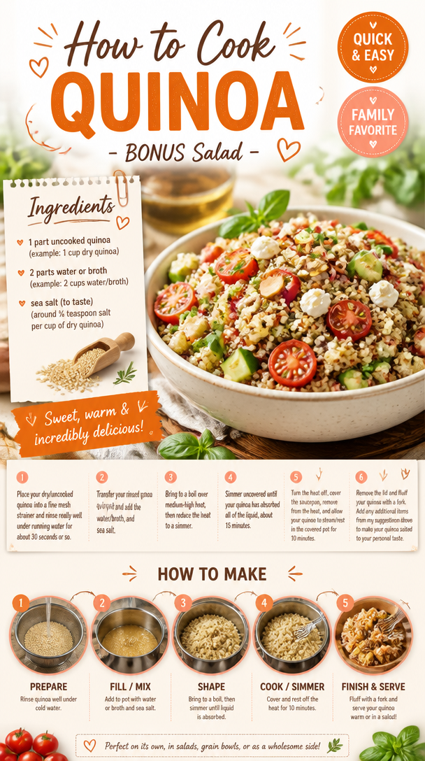 How to Cook Quinoa - BONUS Salad