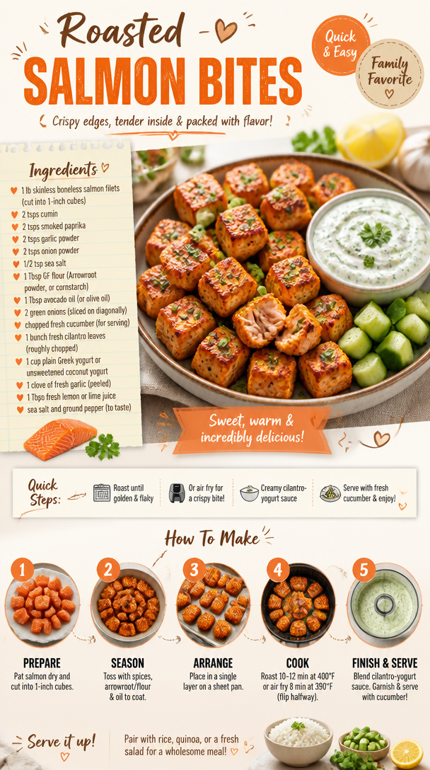 Roasted Salmon Bites