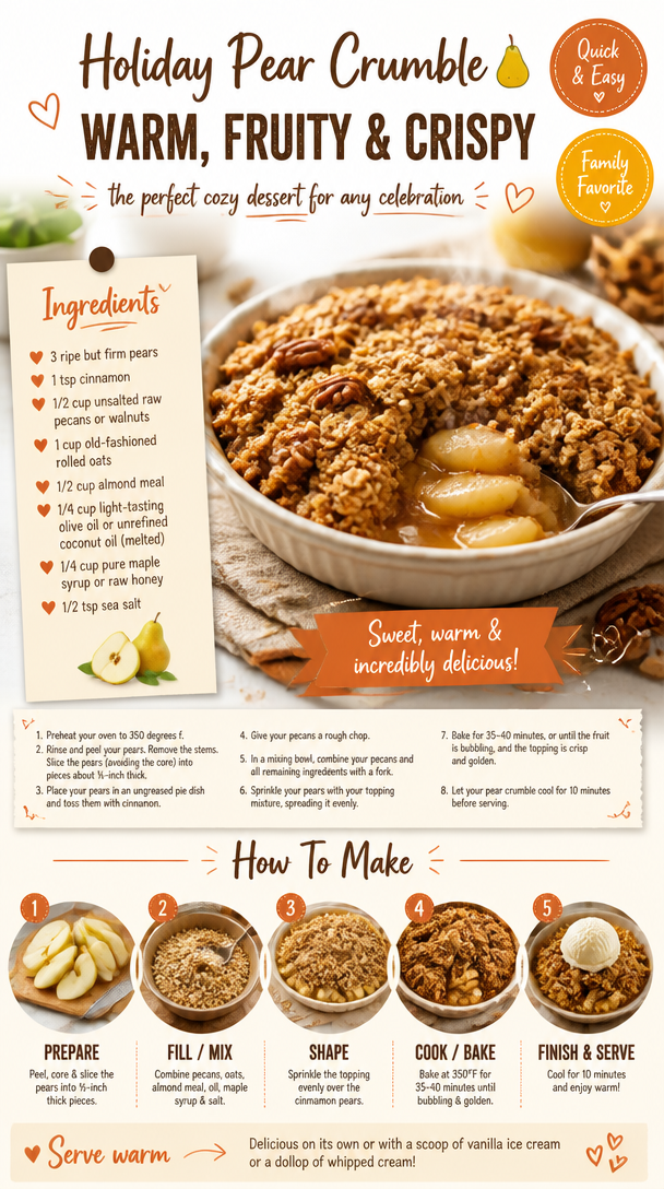 Holiday Pear Crumble 🍐