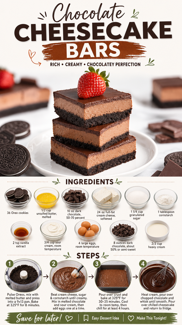 Chocolate Cheesecake Bars