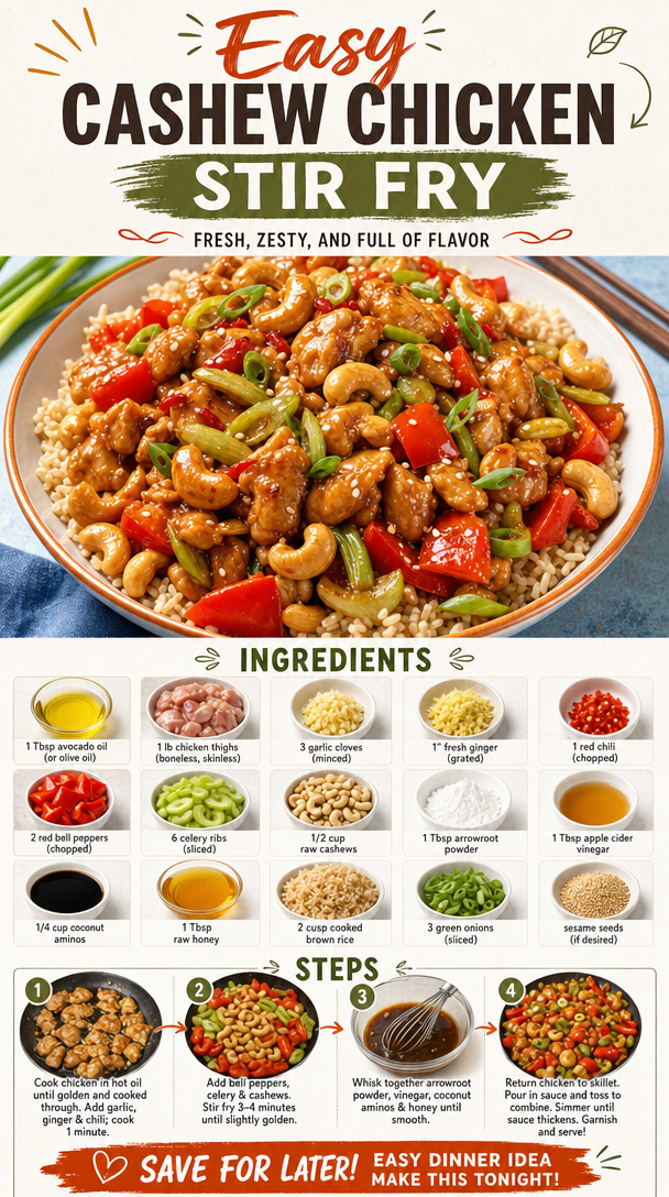 Easy Cashew Chicken Stir Fry