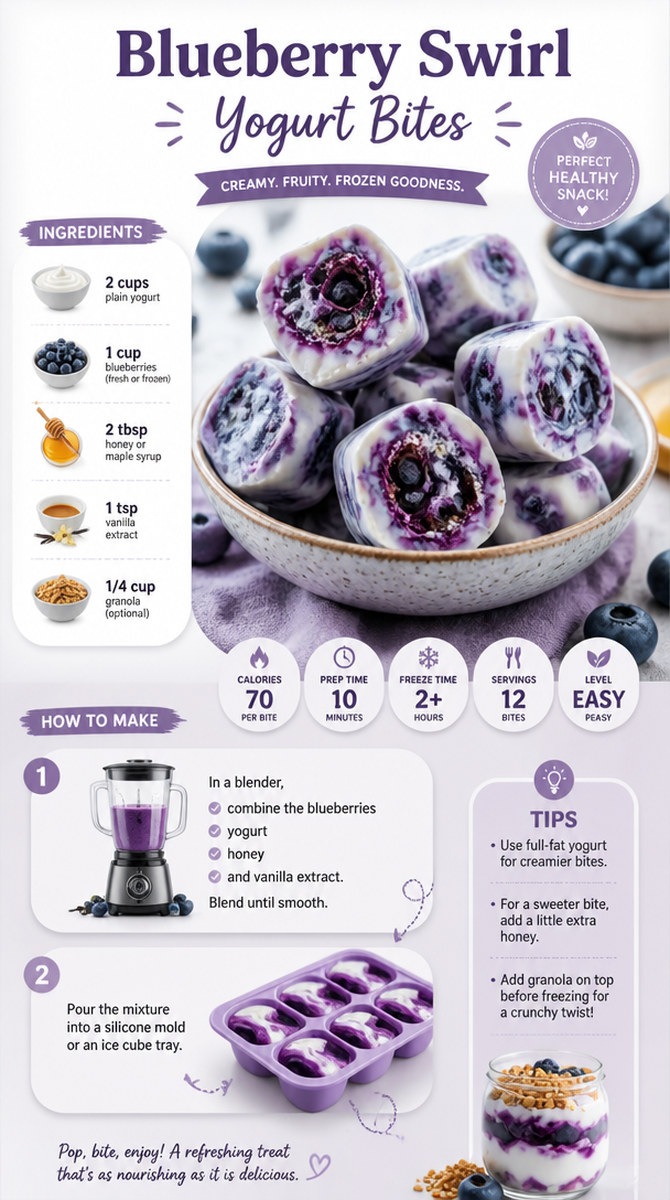 Blueberry Swirl Yogurt Bites
