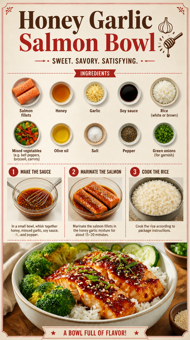Honey Garlic Salmon Bowl