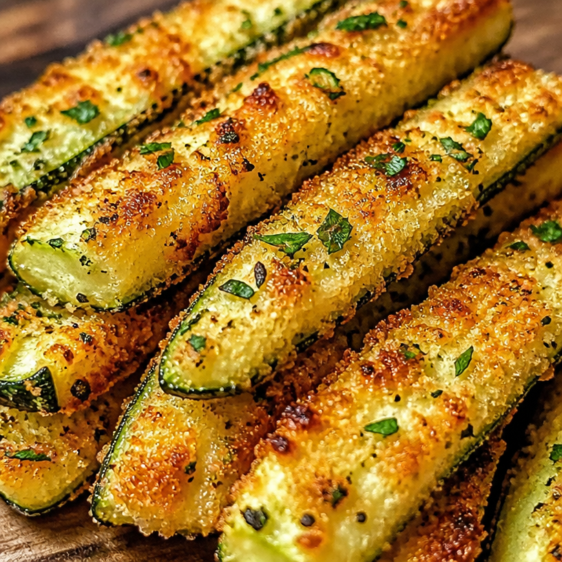 Baked Zucchini Sticks with Parmesan Crust