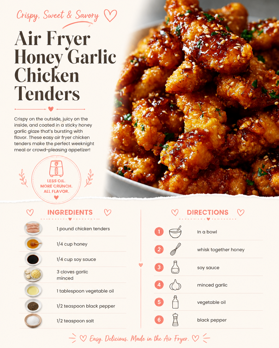 Air Fryer Honey Garlic Chicken Tenders