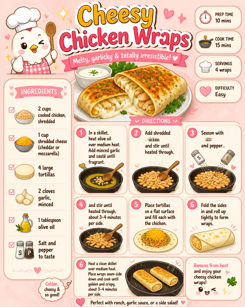 Cheesy Chicken Wraps