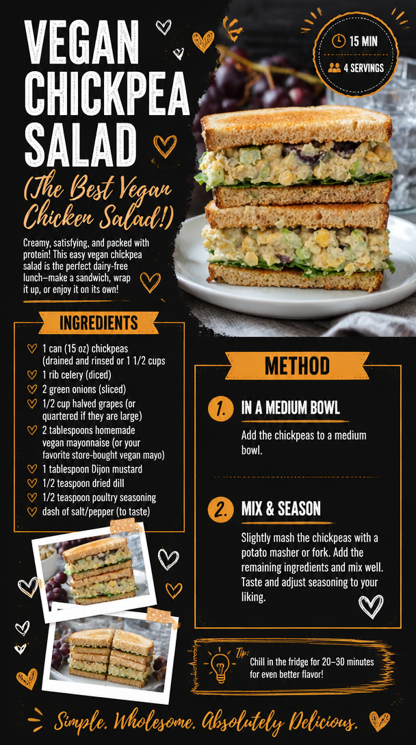 Vegan Chickpea Salad (The Best Vegan Chicken Salad!)