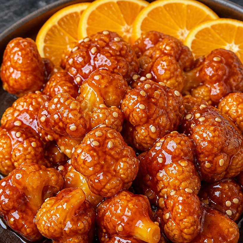 Vegan Glazed Orange Cauliflower "Chicken"