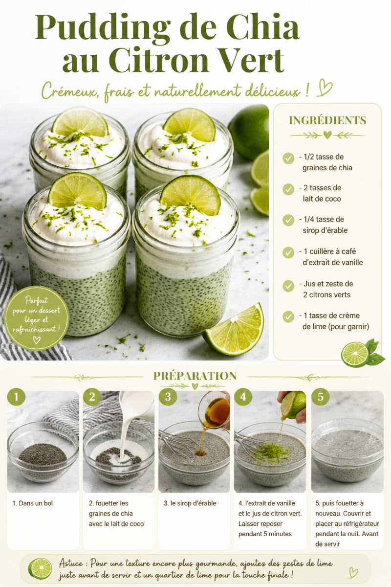 Pudding de Chia au Citron Vert