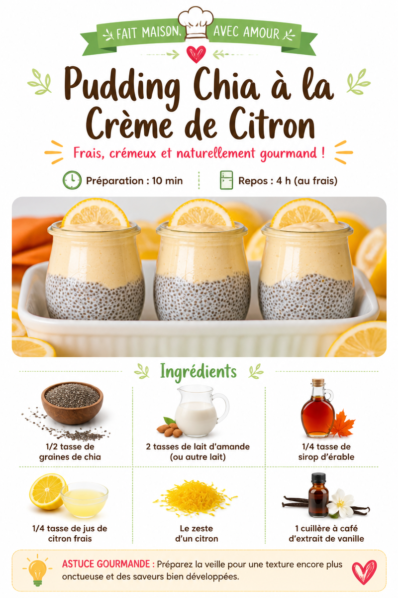 Pudding Chia à la Crème de Citron