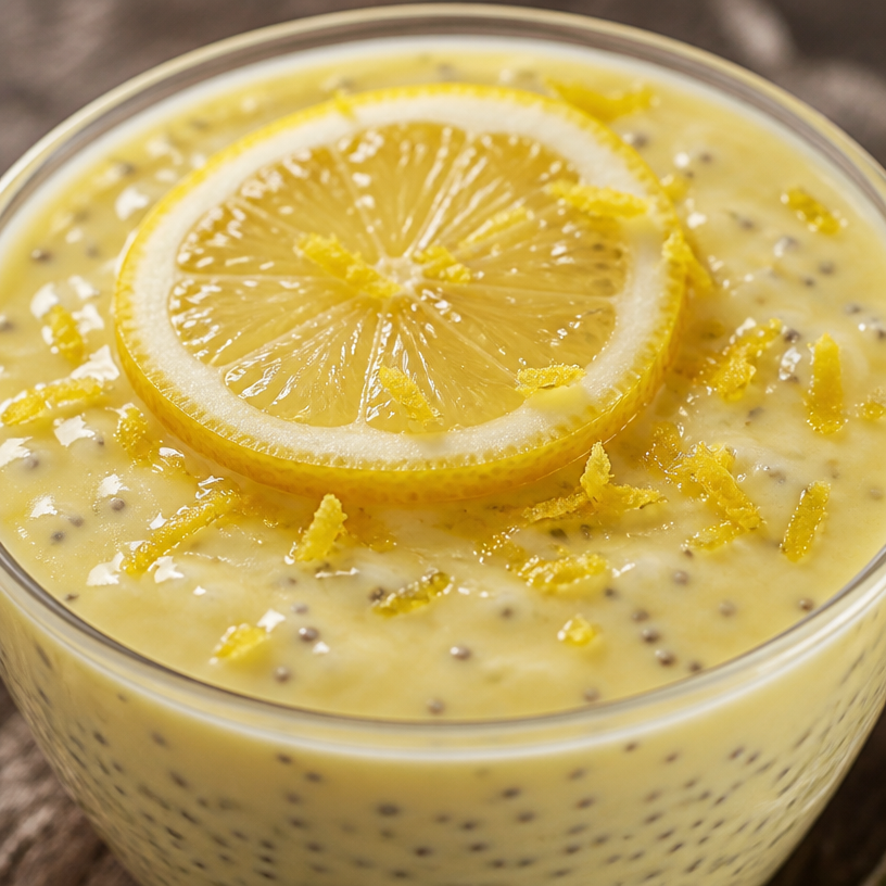Pudding à la crème de citron et graines de chia
