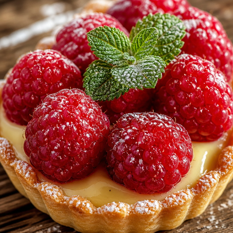 Tartes vanille-framboise
