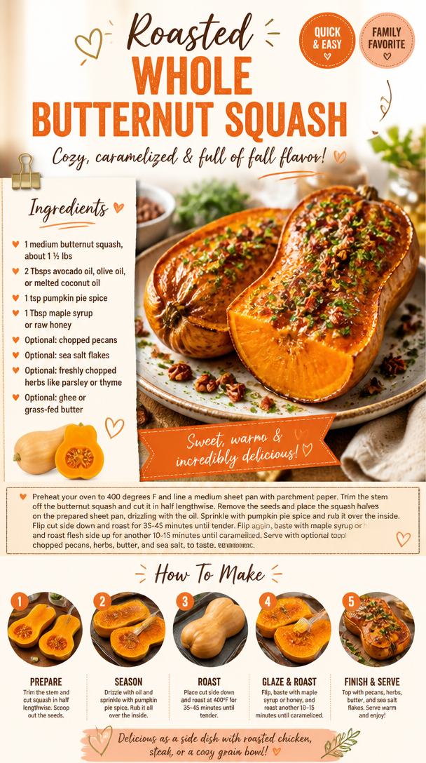 Roasted Whole Butternut Squash
