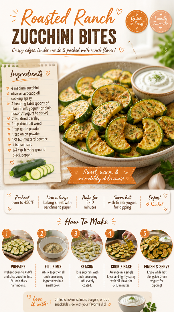 Roasted Ranch Zucchini Bites