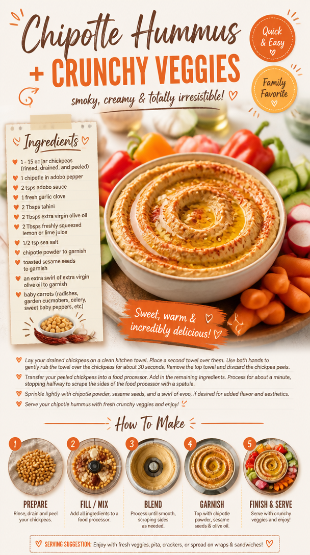 Chipotle Hummus + Crunchy Veggies