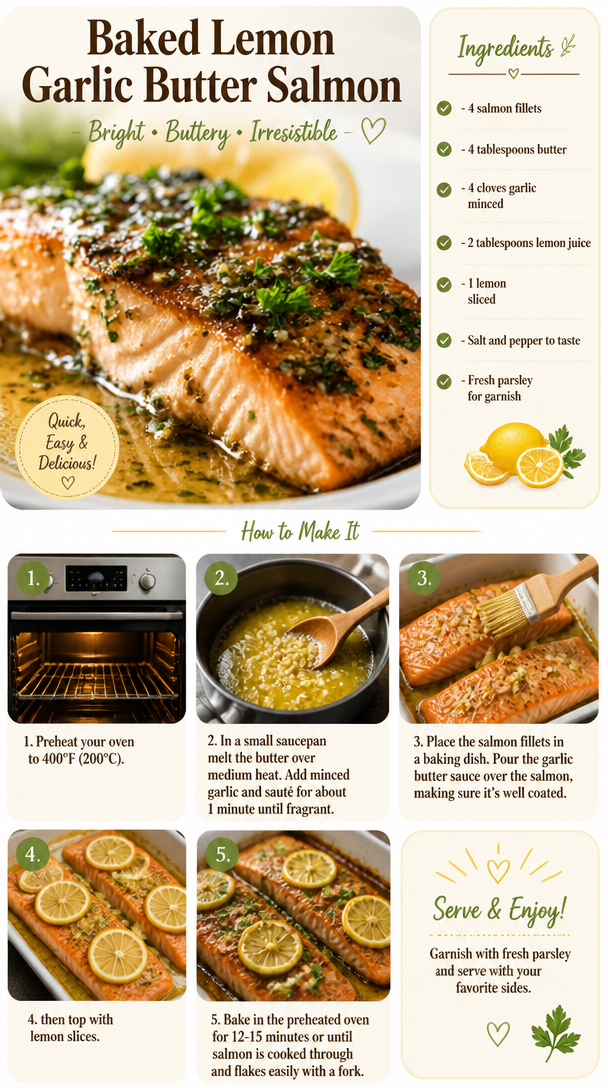 Baked Lemon Garlic Butter Salmon