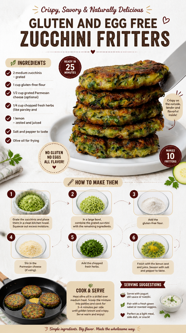 Gluten and Egg Free Zucchini Fritters