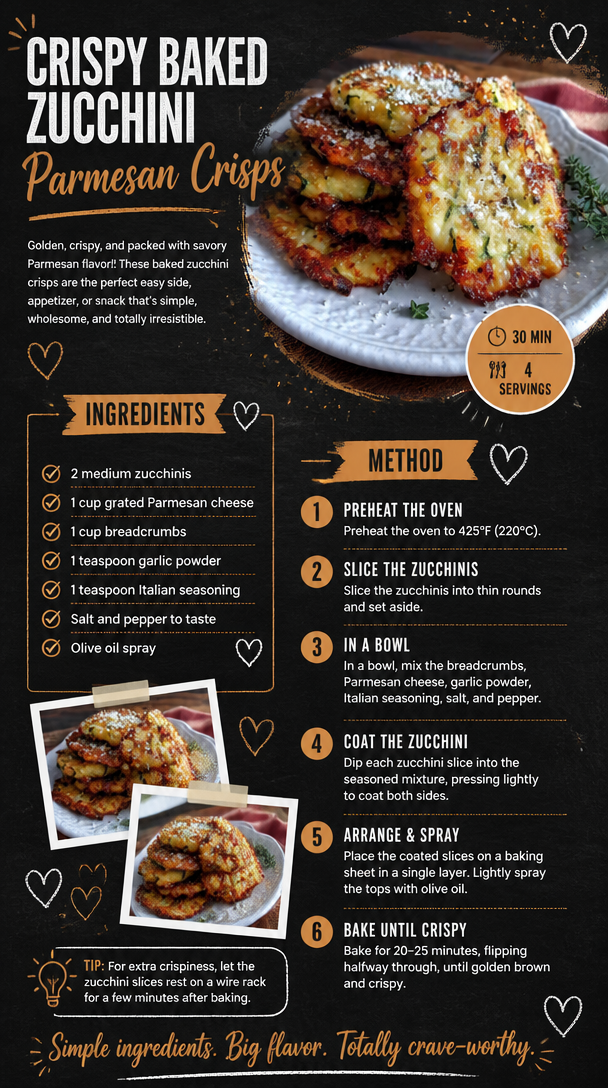 Crispy Baked Zucchini Parmesan Crisps