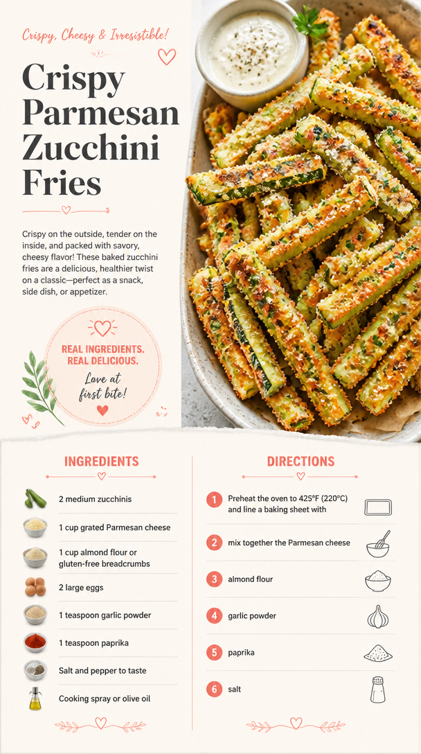 Crispy Parmesan Zucchini Fries