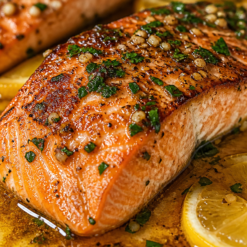 Baked Lemon Garlic Butter Salmon