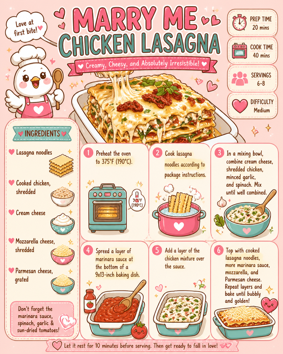 Marry Me Chicken Lasagna