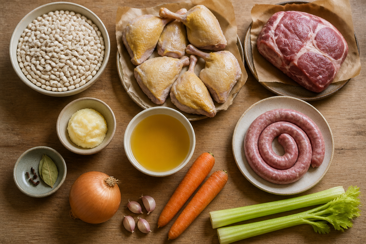 Traditional French Cassoulet (French Bean Stew)