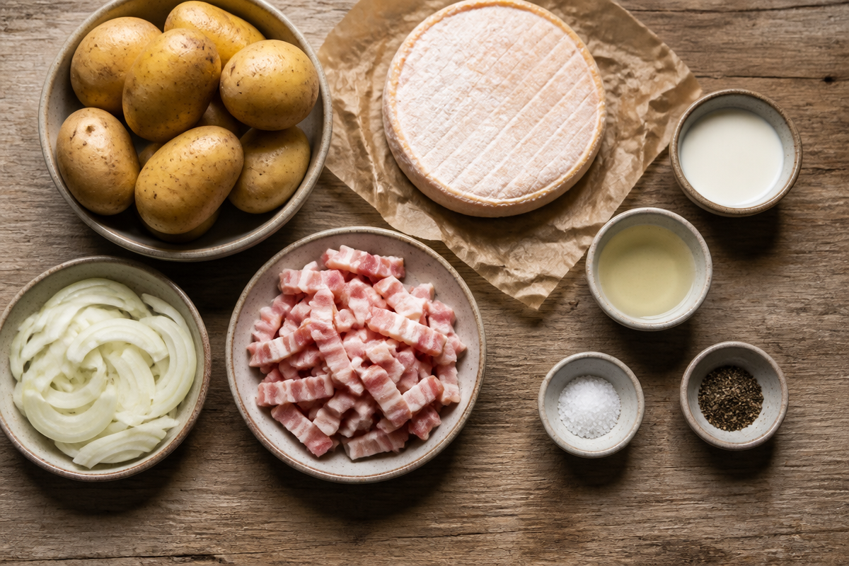 Traditional Tartiflette Recipe (French Potato, Cheese, and Bacon Bake)