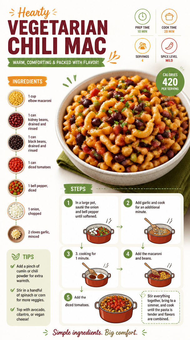 Hearty Vegetarian Chili Mac