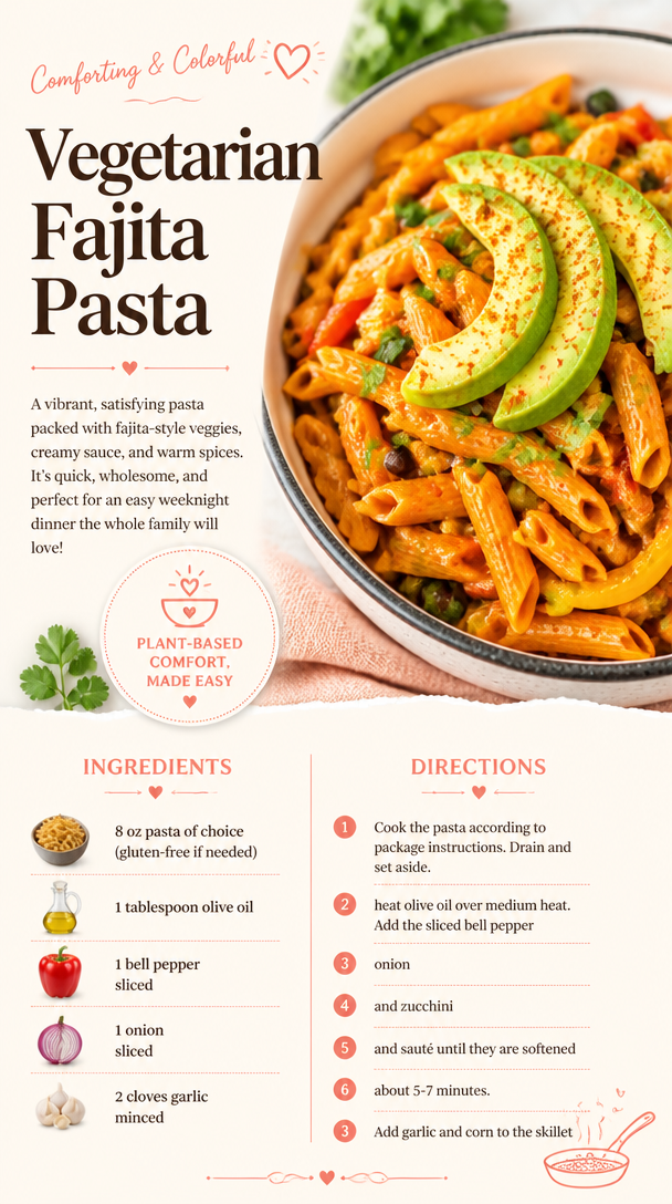 Vegetarian Fajita Pasta